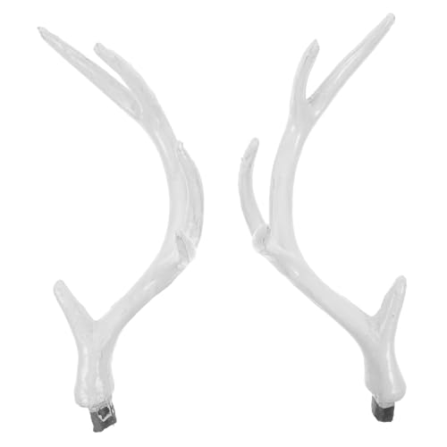TOYZFRIENDY Künstliche Geweih Haarreife DIY Bastelset Realistische Weiße Hirschhörner für Weihnachtskostüm Karneval Party Deko und Fasching Zubehör von TOYZFRIENDY