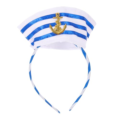 TOYZFRIENDY Marineblauer Haarreif mit Nautischem Design für Damen und Herren Verstellbarer Matrosen Haarreifen für Karneval Cosplay Halloween und Segelparty TOYZFRIENDY Marineblauer Haarreif mit Nautischem Design für Damen und Herren Verstellbarer Matrosen Haarreifen für Karneval Cosplay Halloween und Segelparty von TOYZFRIENDY