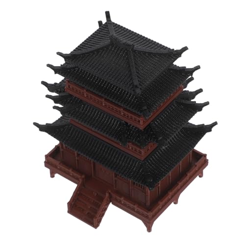 TOYZFRIENDY Miniatur Pagoden Statue Chinesischer Mini Pavillon Modell Leicht Tragbar Asiatische Zen Garten Dekoration Für Bonsai Mikro Landschaft Aquarium Ornamente von TOYZFRIENDY