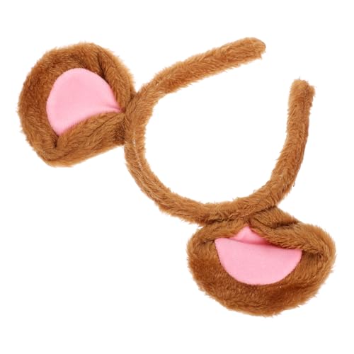TOYZFRIENDY Niedliches Plüsch Maus Ohren Stirnband Weiches Tierhaarreif für Halloween Kostüm Party Bequemes Kopfband für Erwachsene und Vielseitiges Cosplay Accessoire Braune Farbvariante von TOYZFRIENDY
