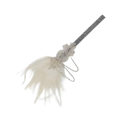 TOYZFRIENDY Party Stirnband mit Weißen Quasten Dekoratives Haarband für Damen als Fotoaccessoire bei Hochzeit Geburtstag Festen und Besonderen Anlässen von TOYZFRIENDY