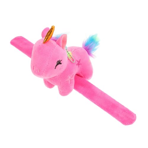 TOYZFRIENDY Plüsch Einhorn Slap Armband Kuscheliges Handgelenkband Weiches Party Wristband Cartoon Handgelenkschmuck für Festival und Zufällige Farbe von TOYZFRIENDY