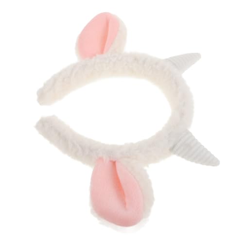 TOYZFRIENDY Plüsch Schafhörner Stirnband Weiches Lamm Ohr Haarreif Damen Verstellbar Komfortabel Stabil Für Party Cosplay Accessoire Weiß TOYZFRIENDY Plüsch Schafhörner Stirnband Weiches Lamm Ohr Haarreif Damen Verstellbar Komfortabel Stabil Für Party Cosplay Accessoire Weiß von TOYZFRIENDY