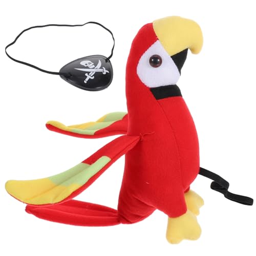 TOYZFRIENDY Plüsch Schulter Piratenkostüm Zubehör mit Augenklappe Halloween Party Dekoration Leichtes Cosplay Requisit für Piraten Verkleidung Teiliges von TOYZFRIENDY
