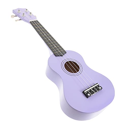 TOYZFRIENDY Ukulele aus Holz Lila Farbige Gitarre Musikinstrument Simuliertes Design mit Glatter Oberfläche Pädagogisches Musikspielzeug für Ab Jahren von TOYZFRIENDY