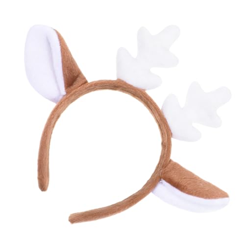 TOYZFRIENDY Weiches Plüsch Rentier Geweih Haarreif Weihnachten Haarschmuck für Mädchen Cosplay Party Festliche Dekoration für Erwachsene von TOYZFRIENDY