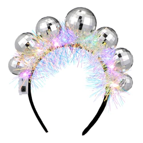 TOYZFRIENDY Weihnachtsstirnband Stirnbänder Disco-Stirnband Disco -Dekorationen weihnachtsdekoration drinnen groß Plastik von TOYZFRIENDY