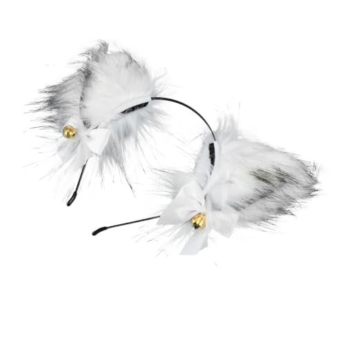 TOYZFRIENDY Weißes Plüsch Fuchsohren Haarreif Cosplay Stirnband mit Glocke Damen Party Kostüm Zubehör Weiches Langlebiges Material für Karneval und Verkleidung TOYZFRIENDY Weißes Plüsch Fuchsohren Haarreif Cosplay Stirnband mit Glocke Damen Party Kostüm Zubehör Weiches Langlebiges Material für Karneval und Verkleidung von TOYZFRIENDY