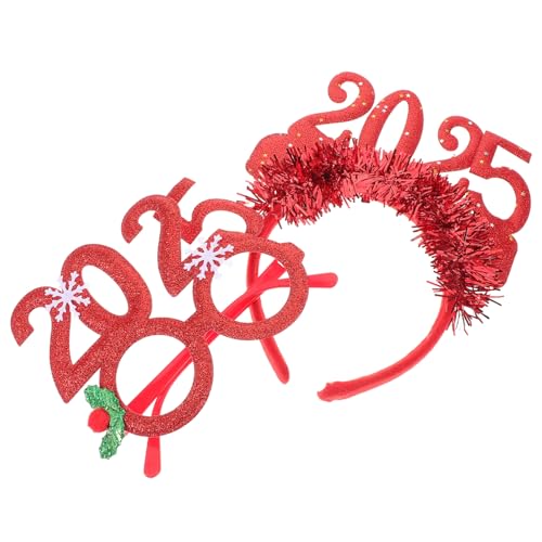 TOYZFRIENDY Year Kopfband Teilig Rotes Stirnband und Brille für Frauen Festival Party Fotorequisiten Silvester Karneval Cosplay TOYZFRIENDY Year Kopfband Teilig Rotes Stirnband und Brille für Frauen Festival Party Fotorequisiten Silvester Karneval Cosplay von TOYZFRIENDY