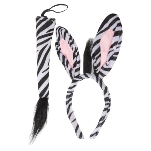 TOYZFRIENDY Zebra Haarreif mit Weichen Ohren und Passendem Set Komfortabel und Langlebig für Karneval Halloween Kostüm Tier Cosplay Faschingsparty Accessoire TOYZFRIENDY Zebra Haarreif mit Weichen Ohren und Passendem Set Komfortabel und Langlebig für Karneval Halloween Kostüm Tier Cosplay Faschingsparty Accessoire von TOYZFRIENDY