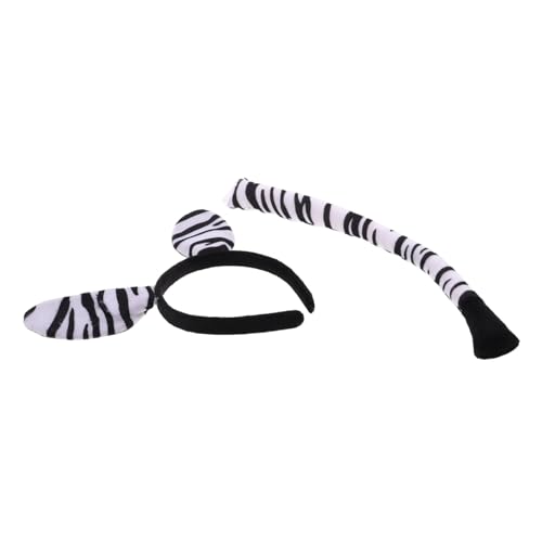 TOYZFRIENDY Zebra Kostüm Set mit Ohren Haarreif und Weiches Bequemes Animal Accessoire für Erwachsene für Halloween Karneval Fasching Theater und Kostümpartys von TOYZFRIENDY