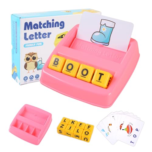 TOZKZO Lernspielzeug, Rechtschreibprüfungsspiel, passendes Buchstabenspiel, Lernspielzeug für 4 – 6 Jahre, Geburtstagsgeschenk für Jungen und Mädchen im Alter von 3 – 6 Jahren TOZKZO Lernspielzeug, Rechtschreibprüfungsspiel, passendes Buchstabenspiel, Lernspielzeug für 4 – 6 Jahre, Geburtstagsgeschenk für Jungen und Mädchen im Alter von 3 – 6 Jahren von TOZKZO