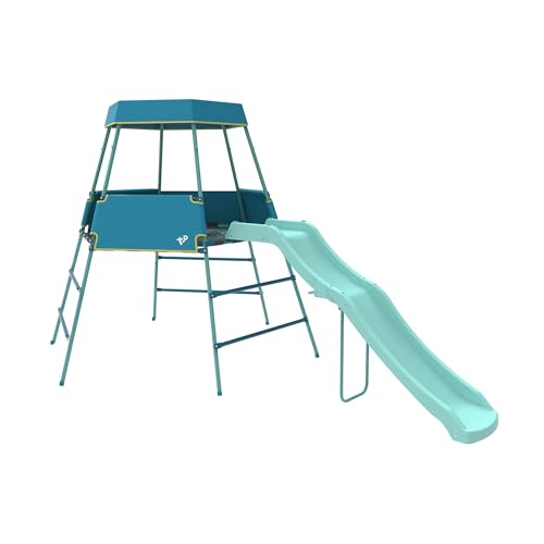 TP Growable Adventurer Klettergerüst aus Metall mit Rutsche und Vordach, höhenverstellbar, für Kinder von 18 Monaten bis 3 Jahren, langlebige Outdoor-Spielstruktur, fantasievolle Spielmatte inklusive TP Growable Adventurer Klettergerüst aus Metall mit Rutsche und Vordach, höhenverstellbar, für Kinder von 18 Monaten bis 3 Jahren, langlebige Outdoor-Spielstruktur, fantasievolle Spielmatte inklusive von TP Toys