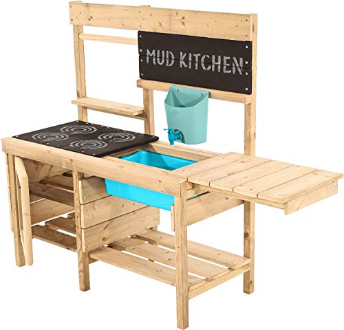 TP Toys 398 Wooden Mud Kitchen TP Muddy Madness Holzschlamm Küche, holzfarben, 43x96x108(h) von TP