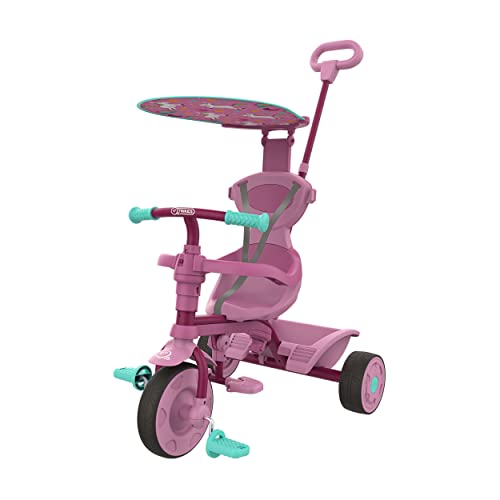 TP Toys Dreirad Einhorn | 85x48x101 cm | Kinderdreirad & Kinderwagen mit Pedalen & Stange für Kinder | Trike zum Schieben von TP Toys