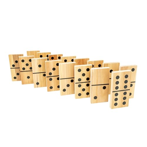 TP Toys Giant Wooden Dominoes Outdoor Family Game for Kids Ages 3+ with 28 Hand-Crafted Premium Tiles for Indoor or Outdoor Play Made with FSC Wood TP Toys Giant Wooden Dominoes Outdoor Family Game for Kids Ages 3+ with 28 Hand-Crafted Premium Tiles for Indoor or Outdoor Play Made with FSC Wood von TP Toys