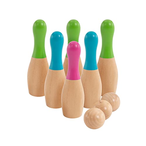 TP Toys TP022 TP Outdoor Gartenkegel Set mit Holzkugel | FSC-zertifiziertes Holz | für 2+ Spieler | Grün TP Toys TP022 TP Outdoor Gartenkegel Set mit Holzkugel | FSC-zertifiziertes Holz | für 2+ Spieler | Grün von TP Toys