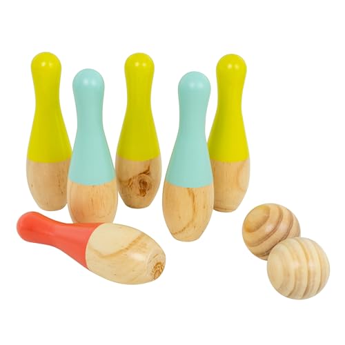 TP Toys Wooden Outdoor Skittles FSC Outdoor Garden Game for Kids Ages 3+ Fun 2+ Player Classic Lawn Skittles Game for Indoor or Outdoor Play von TP Toys