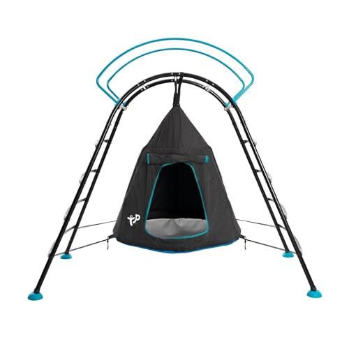 TP Toys TP848 Monkey Bar Kletterer und UFO hängende Fort Höhle, Dschungel-Fitnessstudio, aktiver Outdoor-Spaß, Alter 3-8, Schwarz, M von TP