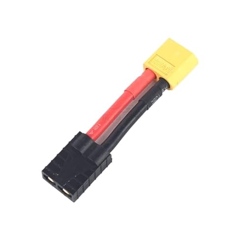 TPEIHUNG 1 STÜCKE T-stecker Deans Weiblich/Männlich zu TRX Männlich Weiblich Adapter Stecker for RC Auto Batterie Zubehör(Rood) von TPEIHUNG