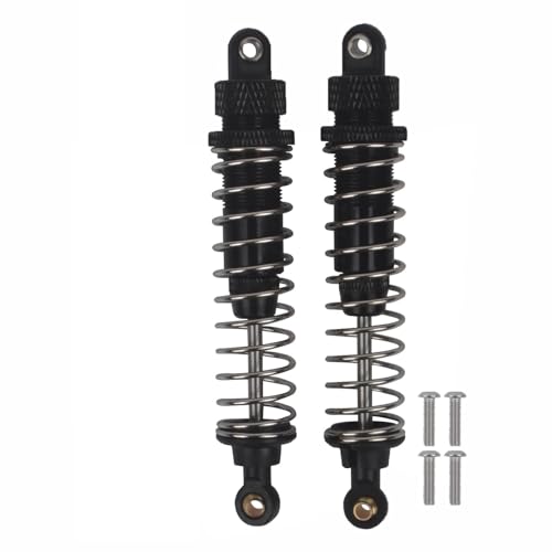 TPEIHUNG 2 stücke Aluminium Öl Stoßdämpfer Absorber 75mm 85mm 95mm 105mm Öl-Gefüllt Dämpfer for 1/10 RC Crawler Auto Off-Road Buggy SCX10 D90(Black 105mm 2pcs) von TPEIHUNG