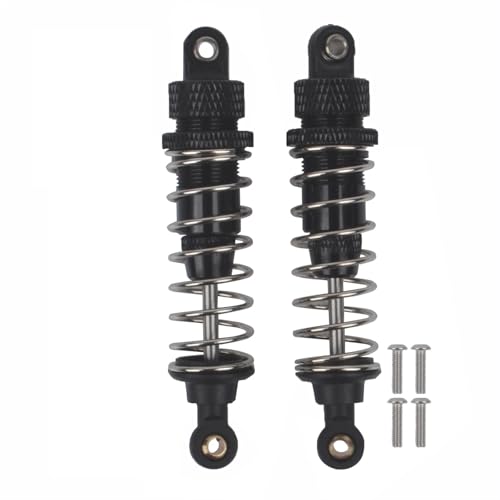 TPEIHUNG 2 stücke Aluminium Öl Stoßdämpfer Absorber 75mm 85mm 95mm 105mm Öl-Gefüllt Dämpfer for 1/10 RC Crawler Auto Off-Road Buggy SCX10 D90(Black 75mm 2pcs) von TPEIHUNG