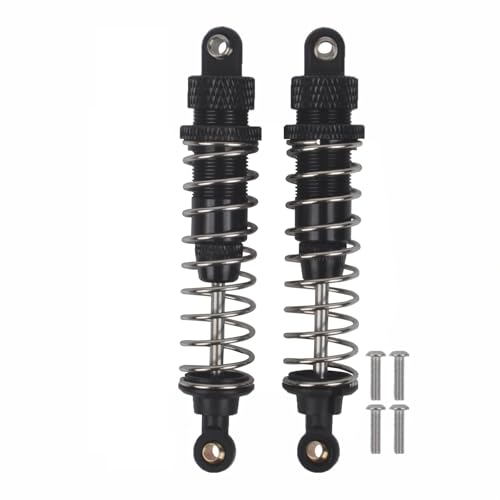 TPEIHUNG 2 stücke Aluminium Öl Stoßdämpfer Absorber 75mm 85mm 95mm 105mm Öl-Gefüllt Dämpfer for 1/10 RC Crawler Auto Off-Road Buggy SCX10 D90(Black 85mm 2pcs) von TPEIHUNG