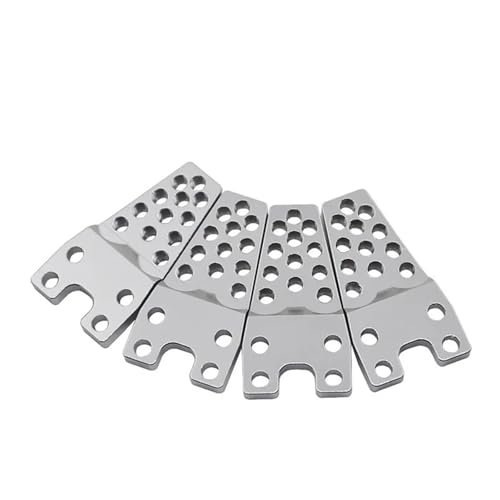 TPEIHUNG 4PCS Aluminium Stoßdämpfer Turm Lift Unteren Einstellen Stehen for 1/10 RC Crawler Auto for Axial SCX10 Upgrade Teile(Silver) von TPEIHUNG