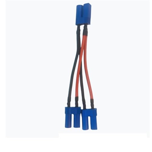 TPEIHUNG EC5 Parallel Batterie Anschluss Kabel 14AWG Silikon Draht 10CM Männlich Weiblich Stecker for RC Drone Auto Boot(EC5 1Female to 2Male) von TPEIHUNG