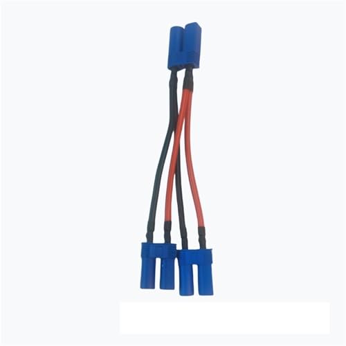 TPEIHUNG EC5 Parallel Batterie Anschluss Kabel 14AWG Silikon Draht 10CM Männlich Weiblich Stecker for RC Drone Auto Boot(EC5 1Male to 2Female) von TPEIHUNG