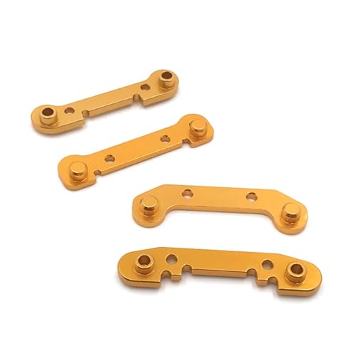 TPEIHUNG Metall-Upgrade-Vorder- und Hinterrad-Schwingarmhalterungen for WLtoys 144010 144001 144002 124016 124017 124018 124019 RC-Autoteile(Yellow) von TPEIHUNG