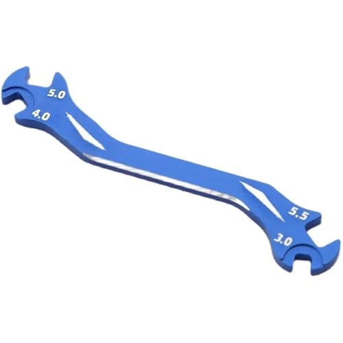 TPEIHUNG Multifunktions 4 In 1 RC Spezialwerkzeug Schraubenschlüssel 3/4/5/5,5 MM for Spannschlösser & Muttern Rc Drone Auto Boot(Blauw) von TPEIHUNG