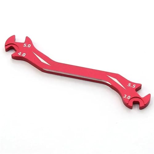 TPEIHUNG Multifunktions 4 In 1 RC Spezialwerkzeug Schraubenschlüssel 3/4/5/5,5 MM for Spannschlösser & Muttern Rc Drone Auto Boot(Rood) von TPEIHUNG