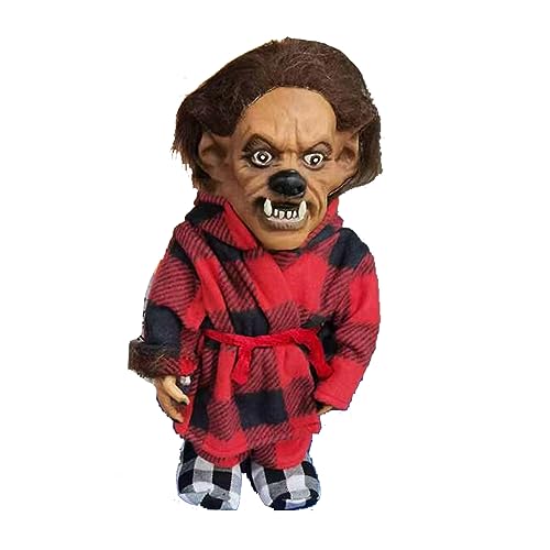 TPOne Halloween-Werwolf-Requisiten, 30 cm, lustige Werwolf-Dekoration, Horror-Werwolf-Puppe für Halloween, Weihnachten, Geburtstagsdekoration von TPOne