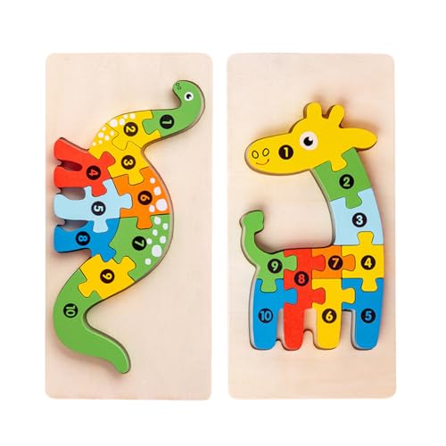 TPTGIAR 2 Stück Holzpuzzle für Kleinkinder von 1-3 Jahren, Montessori Spielzeug Ab 2 Jahre, 3D Holzpuzzle 1 Jahr, Lernendes Pädagogisches Kinderspielzeug Ab 2 Jahre für Jungen Mädchen TPTGIAR 2 Stück Holzpuzzle für Kleinkinder von 1-3 Jahren, Montessori Spielzeug Ab 2 Jahre, 3D Holzpuzzle 1 Jahr, Lernendes Pädagogisches Kinderspielzeug Ab 2 Jahre für Jungen Mädchen von TPTGIAR