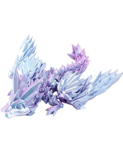 TPZORJX 3D Gedrucktes Drachen Spielzeug Überraschungsdrache Im Ei für Geschenke Beweglicher Drachen Figuren für Easter Weihnachtstag Schreibtisch Dekoration, Pterodactyl Bleu Clair von TPZORJX