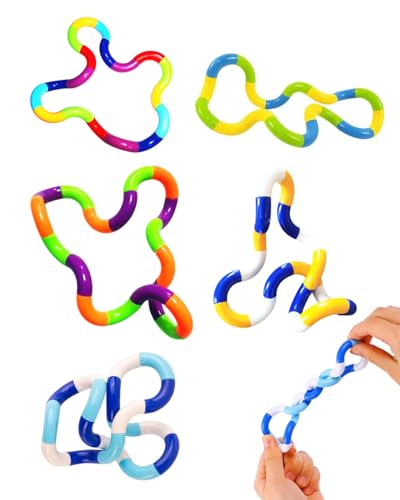 TPZORJX 5 Stück Fidget Toy- Fidget Toys Set,Tangle Autismus Spielzeug,Stim de Toys Zur Stressabbau,Twister,Hand Eye Coordination Toy,Handspielzeug de Autismus(gemischte Farben) von TPZORJX