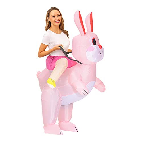 Aufblasbares Kaninchen-Kostüm, Osterhasen-Outfit, Ganzkörper-Tier, Erwachsene, Unisex, aufblasbares Osterkostüm (Erwachsene) von TPone