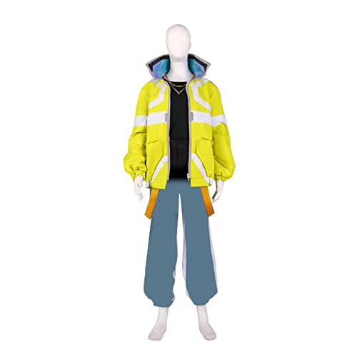 Komplettes Set Cyberpunk Edgerunner Jacke Kostüm, Unisex David Cosplay Kostüm Mantel + Hose + T-Shirt (Größe S) von TPone