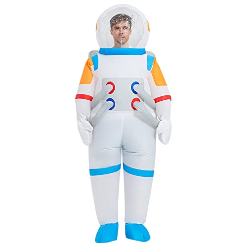TPone Aufblasbares Astronauten-Kostüm für Halloween, Weihnachten, aufblasbar, lustiges Astronauten-Outfit, Unisex, Karneval, aufblasbares Raumfahrer-Kostüm von TPone
