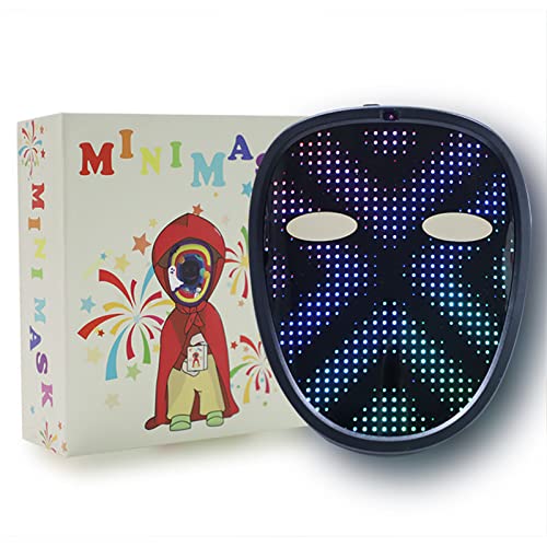 TPone Kinder LED-Maske mit 70 Mustern, Gesichtsveränderung mit Gestensteuerung, Kinder transformierende Gesichtsmaske, leuchtende Maskerade Maske für Halloween, Geburtstagsparty von TPone