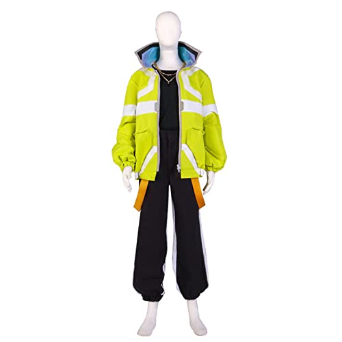 TPone Komplettes Cyberpunk-Jackenkostüm, Unisex, David Martinez, Cosplay-Kostüm, Mantel, Hose, T-Shirt (klein), Gelb von TPone