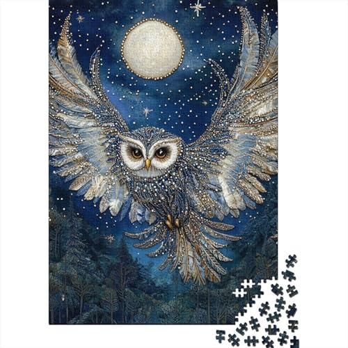 Eule Puzzle 1000 Teile Schwer Puzzle Spielzeug Lernspiel Impossible Herausforderung Spielzeug Für Erwachsene Und Kinder Ab 12 Jahren 1000pcs (75x50cm) von TQMDEHVUP