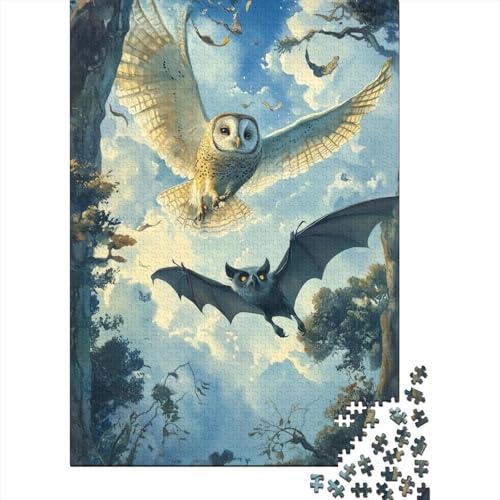 Eule Puzzle 1000 Teile Schwer Puzzle Spielzeug Pädagogisches Spiel Impossible Herausforderungsspielzeug Für Erwachsene Und Kinder Ab 12 Jahren 1000pcs (75x50cm) von TQMDEHVUP