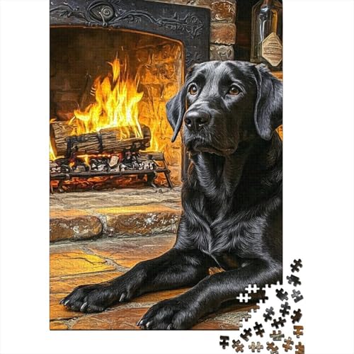 Labrador Retriever Puzzles 1000 Teile Schwer Puzzle Spielzeug Pädagogisches Spiel Impossible Herausforderung Spielzeug Für Erwachsene Und Kinder in Bewährter 1000pcs (75x50cm) von TQMDEHVUP