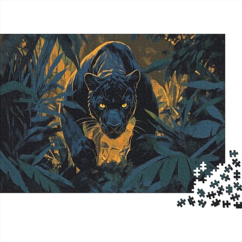 Leopard Puzzleteile 1000-Stücke Spiele Für Erwachsene Dschungeljagd Für Puzzles Geeignet Für Die Ganze Familie Puzzle Für Erwachsene WohndekoRatteion 1000pcs (75x50cm) von TQMDEHVUP
