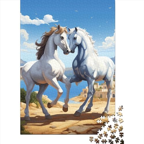 Pferd Puzzle 1000 Teile Schwer Puzzle Spielzeug Pädagogisches Spiel Impossible Herausforderungsspielzeug Für Erwachsene Und Kinder Ab 12 Jahren 1000pcs (75x50cm) von TQMDEHVUP