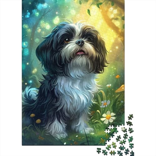 Skye Terrier Puzzle 1000-teilige Schwer Puzzle Spielzeug Lernspiel Impossible Herausforderung Spielzeug Für Erwachsene Und Kinder Ab 14 Jahren 1000pcs (75x50cm) von TQMDEHVUP