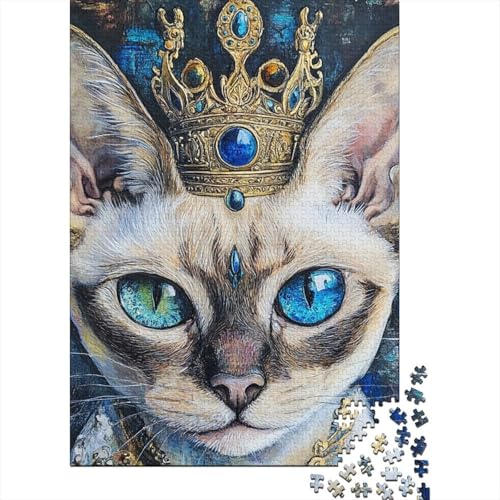 Sphinxkatze Puzzle 1000-teilige Schwer Puzzle Spielzeug Pädagogisches Spiel Impossible Herausforderung Spielzeug Für Erwachsene Und Kinder Ab 12 Jahren 1000pcs (75x50cm) von TQMDEHVUP