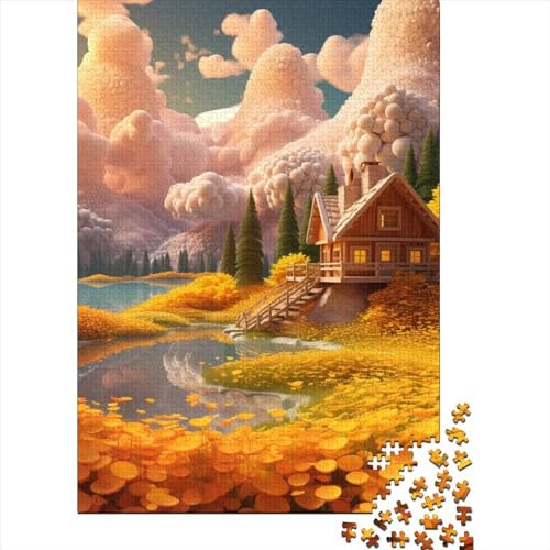 Süße Landschaft Puzzle 1000 Teile Schwer Puzzle Spielzeug Lernspiel Impossible Herausforderung Spielzeug Für Erwachsene Und Kinder Ab 14 Jahren 1000pcs (75x50cm) von TQMDEHVUP